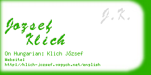 jozsef klich business card